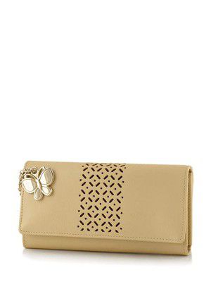 Butterflies Cream Synthetic Womens Wallet (BNS 2386CRM)
