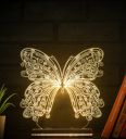 Butterfly ABS P3D Acrylic Butterfly Illusion Aesthetic LED Lightlastic Table LED Light Showpiece...