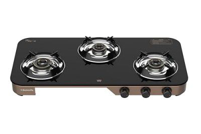 Butterfly Aeroline 3 Burner 3 Star Glass Top Gas Stove 