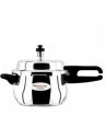 butterfly Curve Silver Toned & Black Induction Base Stainless Steel Pressure Cooker 3 L...