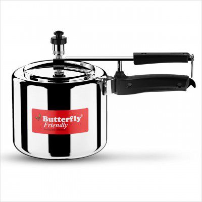 Butterfly Friendly Inner Lid 3 Ltr Aluminium Pressure Cooker, Induction Bottom