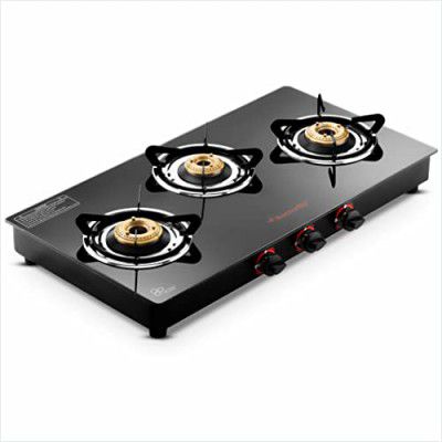 Butterfly Rapid 3 Burner Glass Top Gas Stove