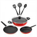 Butterfly Rapid Kitchen Combo Pack 7 Pieces Set Induction Bottom Non-Stick Coated Cookware Set  (Aluminium, 7 - Piece)...