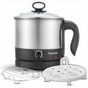 Butterfly Stainless Steel Matchless Multi Kettle 1.2 Liter - With Egg Rack + Ss Rack, 600 Watts...