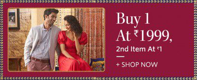 Buy 1 At Rs.1999 & 2nd Item At Rs. 1
