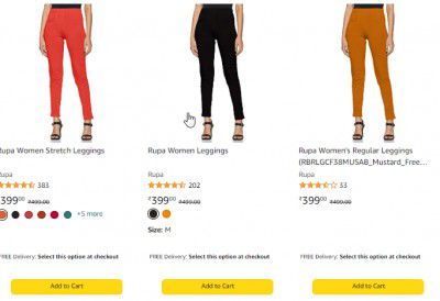 Buy 1 Get 1 Free on Rupa Leggings 