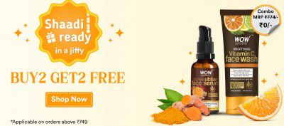 WOW: Buy 2 Get 2 Free + Get Free SERUM & FACEWASH MIn Order On 749+