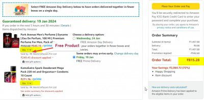 Amazon: Buy ₹799 & more | Get Free Park Avenue Perfume-100ml