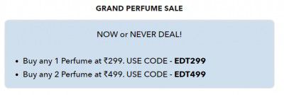 BSC Loot : Buy Any 1 Perfume @299 & Buy Any 2 Perfume @499.