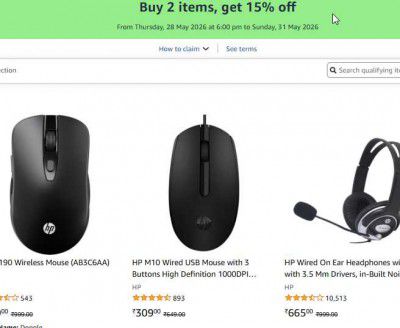 Buy any 2 HP Products & Get Extra 15% off Coupon