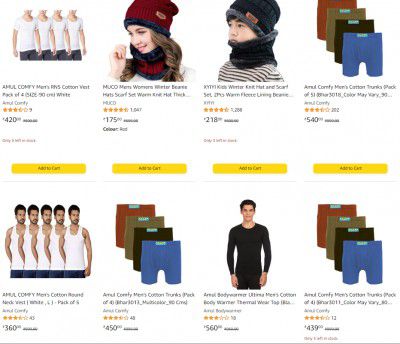 Amazon : Buy Any Clothing get Extra 25% Off On Checkout Page