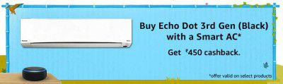 Buy Echo Dot 3rd Get with Smart ACs & Get ₹450 Cashback