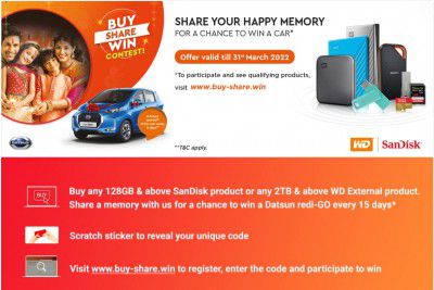 Amazon Buy Share Win Contest: Win Datsun Redi go Car