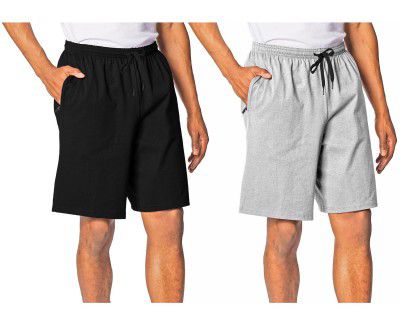Buy That Trendz Mens Side Pockets Casual Plain Shorts |Shorts for Mens|Men's Cotton Shorts |Mens Shorts Combo Pack of 2