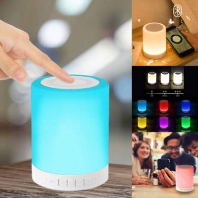 Buyerzone Multifunction Wireless Portable Touch Sensor Bluetooth Speaker (7 Color Changing Night Light Bluetooth Speaker)
