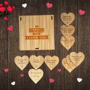 Buyist Wooden Massage Box Gift for Anniversary Birthday and Loveable Person (I Love You) (20 Reason Love)...