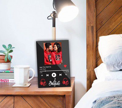 Byte Shop Customized Photo and Song Plaque with Steel Removable Stand