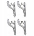 Bzcarts Chrome Finish Designer Heavy Curtain Supports for Door and Window Curtain Brackets Set/Holder for One Inch Rod (Chrome Finish -Pack of 4)...