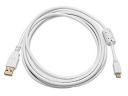 C & E 10ft USB 2.0 A Male to Micro 5pin Male 28/24AWG Cable w/Ferrite Core (Gold Plated) - White...