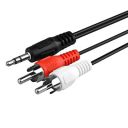 C & E 3.5mm Jack Stereo Audio Male to 2 RCA Male Cable AV Audio Video Cable TV-Out Cable Speaker Amplifier Connect RCA Audio Video TRS 3-Pole Male Plug to Dual RCA Male-1.5M...