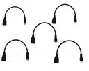 C & E 5 Pack-OTG Cable Male Micro USB to Female USB OTG AdaptrStraight...