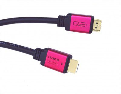 C & E (Cables & Etc® RED Ultra High Speed 18Gbps HDMI Cable - CL3 Rated - (6Feet), (2 Meters)
