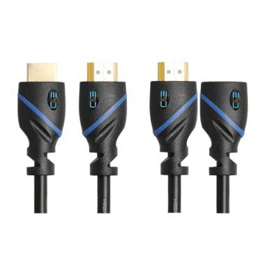 C & E Gold Plated 4K |HDMI Male to Male | HDMI Male to Female | COMBO PACK [ 10-Ft ] 2 Pack
