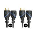 C & E Gold Plated 4K HDMI to HDMI Cable | COMBO PACK [ 1.5-Ft | 3-Ft ] HDMI 2.0 Male to Female - High Speed Data Upto 18Gbps...