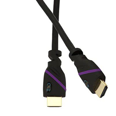 C & E Gold-Plated SOFT-PVC High-Speed HDMI Cable with ARC (6 Feet) Supports Ethernet 1.4V, 3D, 4K video,1080P, (Black/PURPLE)