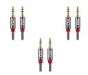 C&E CNE47296 50 FT(15.2 M) 3.5mm Aux Male to Male Extension Stereo Audio Cable Grey (50 Feet/15.2 Meters) (3 Pack)...