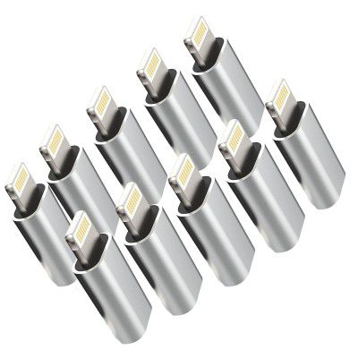 C & E- Type C Female to Lightning Male Multi Colour Adapter [10 Pack] 