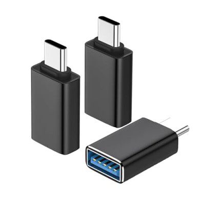 C & E-USB Type C to USB A Female OTG Adapter Compatible [3 Pack]