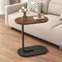 C-Shaped Side Table for Sofa & Bed | Wooden Modern Coffee Table (Oval)...