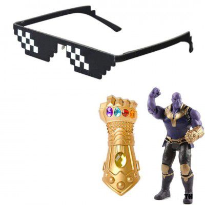 Caaju Combo of thuglife Sunglasses and Thanos Toy