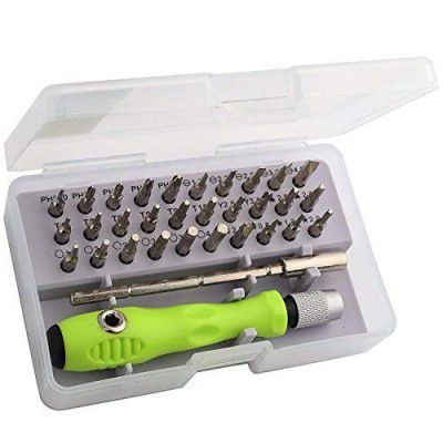 Cable World 32-in-1 Mini Screwdriver Bits Set with Magnetic Flexible Extension Rod