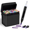 Cable World Dual Tips 48 Colors Markers Set, Art Markers (48 Pcs)...