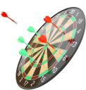 Cable World Indoor and Outdoor Magnetic Score Dartboard Kit with 6 Soft Darts (17 Inch, Multicolour)...