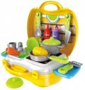 Cable World Plastic Luxury Kitchen Set Cooking Toy with Briefcase and Accessories (Yellow)...