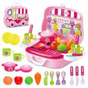 Cable World Portable Cooking Kitchen Play Set Pretend Play Food Party Role Toy For Boys Girls Pink...