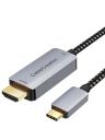 CableCreation USB C to HDMI Cable,Type C to HDMI Cable HDR 4K@60Hz,2K@144Hz,USB Type C to Hdmi Adapter Thunderbolt 3 Compatible with MacBook Pro/Air,Galaxy S22 Ultra S22, Space Gray Aluminum, 3.3Feet...