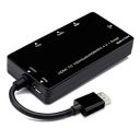 CableDeconn 4 in 1 Thunderbolt Mini Display Port to HDMI/DVI/VGA/Audio with Micro USB Port Adapter (Black)...