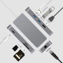 CableDeconn HDMI/RJ45/2 USB3.0/TF/Memory Card/USB-C 7 in 1 Type-C HUB Support Dropshipping, Grey (E0301)...
