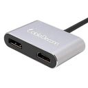 Cabledeconn F0308 2 in 1 Type-C Male to 4K HDMI/DP Female USB-C Converter...