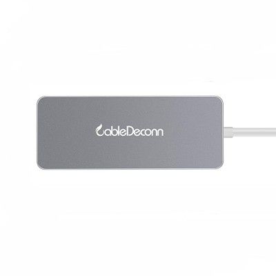CableDeconn Thunderbolt 3 Dock HDMI Ethernet RJ45 USB Type-C HUB Adapter Multiport USB3.0 USB C Charge TF SD Card Cable for MacBook PRO 2017 (Silver)