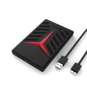 Cablet 2.5 Inch SATA USB 3.0 HDD/SSD Portable External Enclosure for 7mm and 9.5mm, Tool-Free Design, Supports UASP Max 6TB, Y-Design...