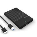 Cablet 2.5 Inch SATA USB 3.0 HDD/SSD Portable External Enclosure for 7mm and 9.5mm, Tool-Free Design, Supports UASP Max 6TB...
