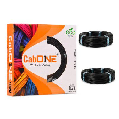 CabONE 1.0 SQ.MM FR PVC Insulated Copper Electrical Wire, 90 Meter
