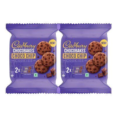 Cadbury Chocobakes Choco Chip Cookies, 167g Pack of 2