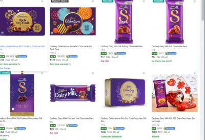 Cadbury Chocolates Upto 82% off Starting from ₹19