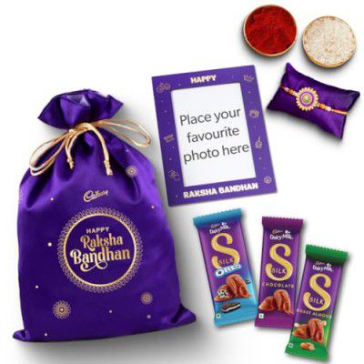 Cadbury Dairy Milk Silk Chocolates Potli Special Rakshabandhan Edition with Photoframe, 150 Gram